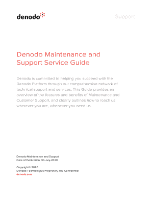 Denodo Maintenance and Support Service Guide