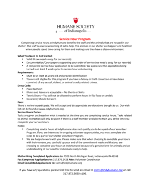 Service Hour Program Application