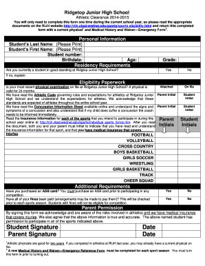 ridgetop jr high sports medical paper form