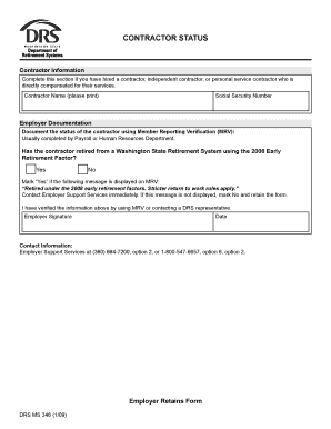 Contractor Status Verification Form