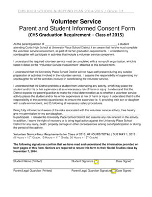 Consent form - Parent Consent Form - University Place School District - upsd wednet