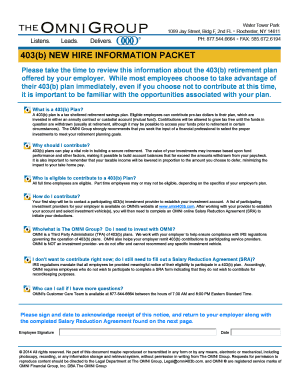 403(b) Salary Reduction Agreement Form
