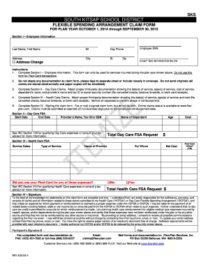 South Kitsap School District Flexible Spending Arrangement Claim Form