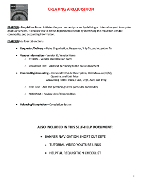FPAREQN Requisition Form
