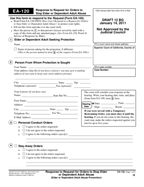 Response to Request for Orders to Stop Elder Abuse