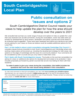 South Cambridgeshire Local Plan Consultation
