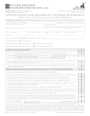 Application for Disability Income Insurance