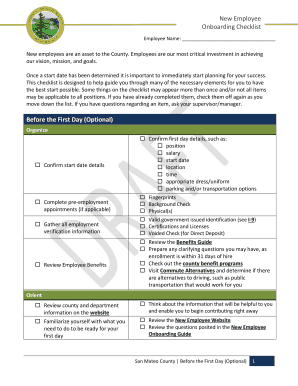 New Employee Onboarding Checklist