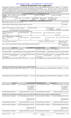 Uniform Residential Loan Application