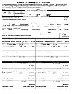 Uniform Residential Loan Application