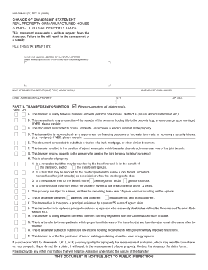 California Change of Ownership Statement