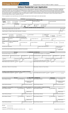 Uniform Residential Loan Application