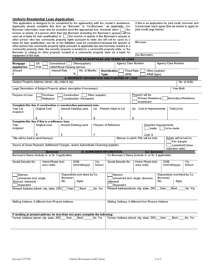 Uniform Residential Loan Application