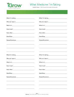 Medication Tracking Form