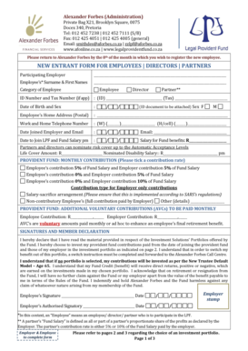 Alexander Forbes Employee Registration Form