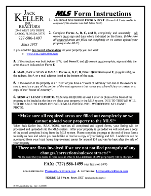 Florida Non-Representation Broker Exclusive Non-Agency Listing Agreement