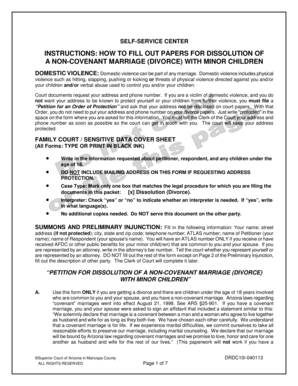 Arizona Divorce Petition With Children