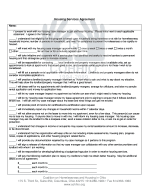 Housing Services Agreement