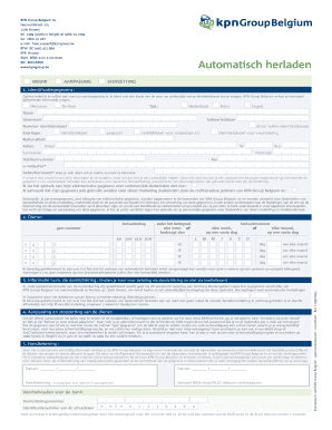 KPN Group Belgium Auto Reload Service Agreement