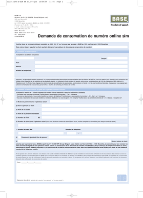 Demande de conservation de numéro