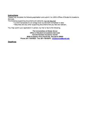 USG General Scholarship Application