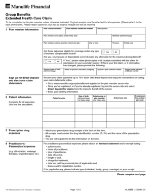 Extended Health Care Claim Form