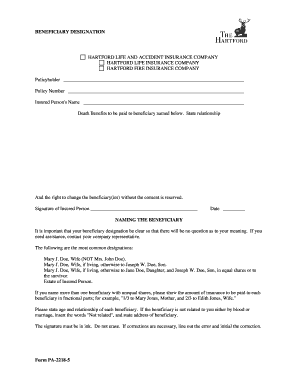 Beneficiary Designation Form