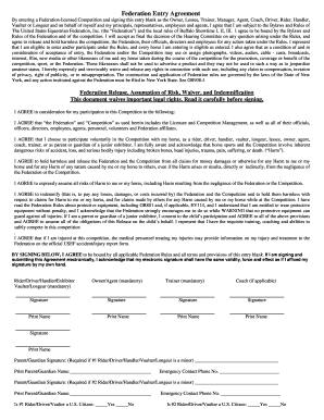 Federation Entry Agreement and Waiver