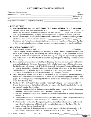 Conventional Financing Addendum