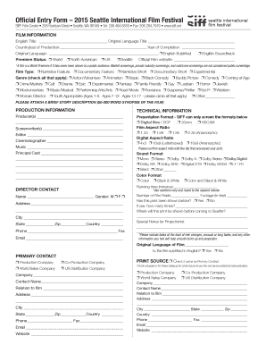 2015 Seattle International Film Festival Submission Form