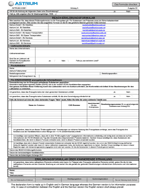 REACH-Erklärungsformular