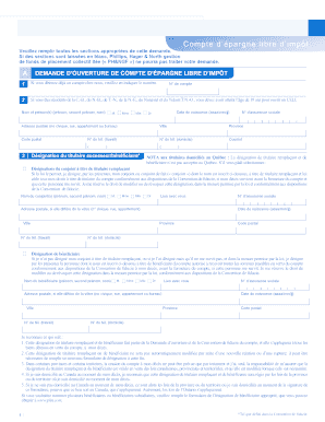 Demande d’ouverture de CELI