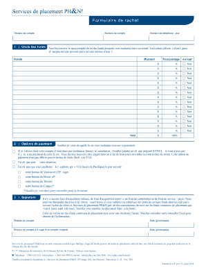 Formulaire de rachat