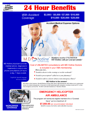 Value Benefits of America Accident Insurance Enrollment Form