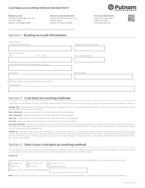 Cost Basis Accounting Method Election Form