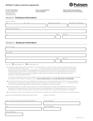 403(b)(7) Salary Reduction Agreement