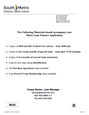 Cooperative Home Loan Application