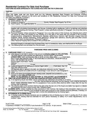 Florida Residential Contract For Sale And Purchase
