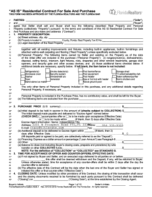 Florida AS IS Residential Contract For Sale