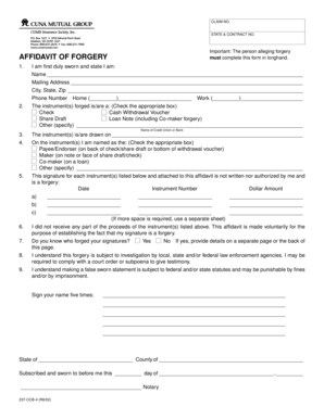 Affidavit of Forgery