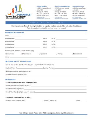 Medical Records Request Form