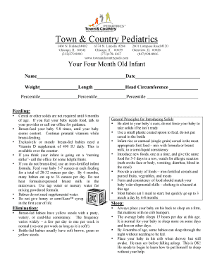 Four Month Old Infant Health and Development Guide