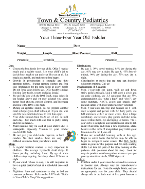 Child Development and Health Form