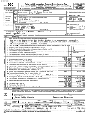 Form 990 Return of Organization Exempt From Income Tax