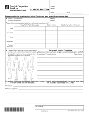 Medical History Form