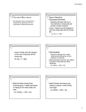 chemical reactioncompatibility model ppt form