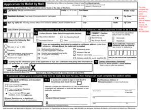 Texas Application for Ballot by Mail
