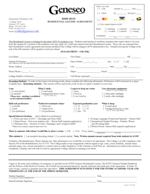 Residential License Agreement