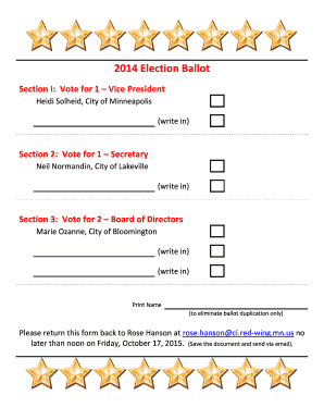 2014 Election Ballot