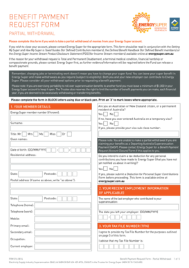 Energy Super Benefit Payment Request Form